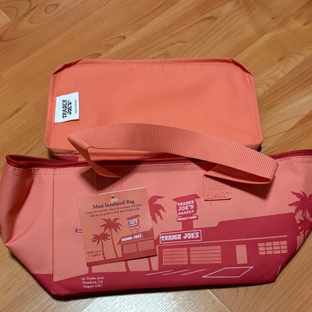 Trader Joe's Coral Mini Insulated Bag